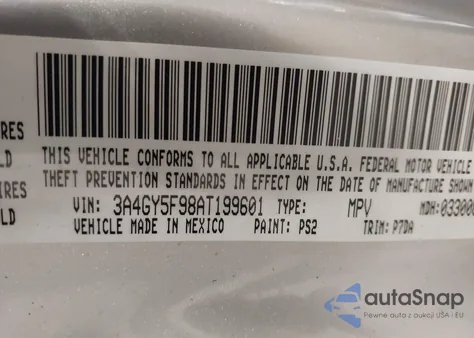 2010 Chrysler Pt Cruiser Classic from USA, damaged, VIN 3A4GY5F98AT199601